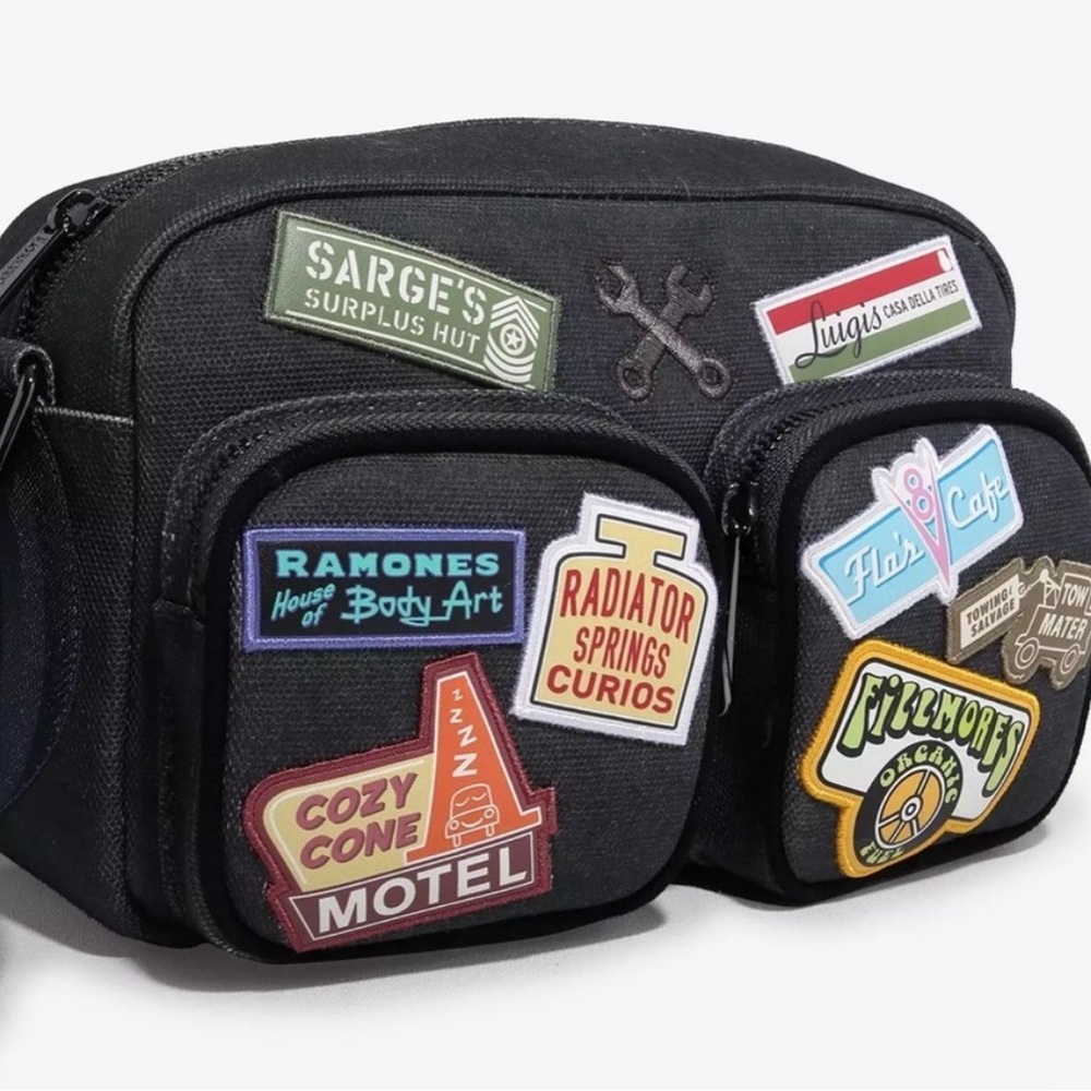 Loungefly Disney Pixar Cars Radiator Springs Patches Crossbody - Picture 3 of 6